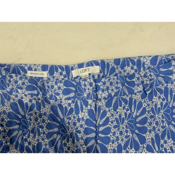 LOFT Riviera Embroidered Eyelet Shorts – Size 12 – NEW - Picture 8 of 9